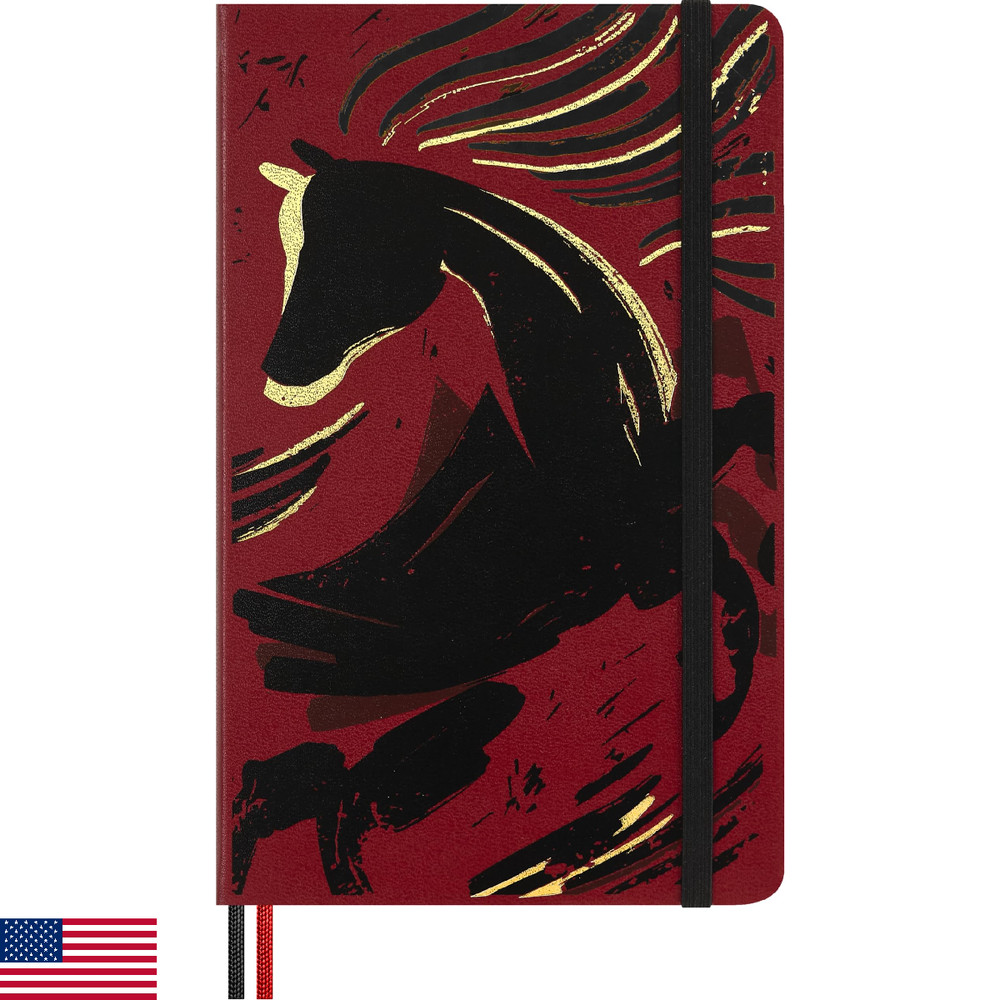 Moleskine Limited Edition Year of the Horse 2026 Woodcut Notebook Hard Cover Lar