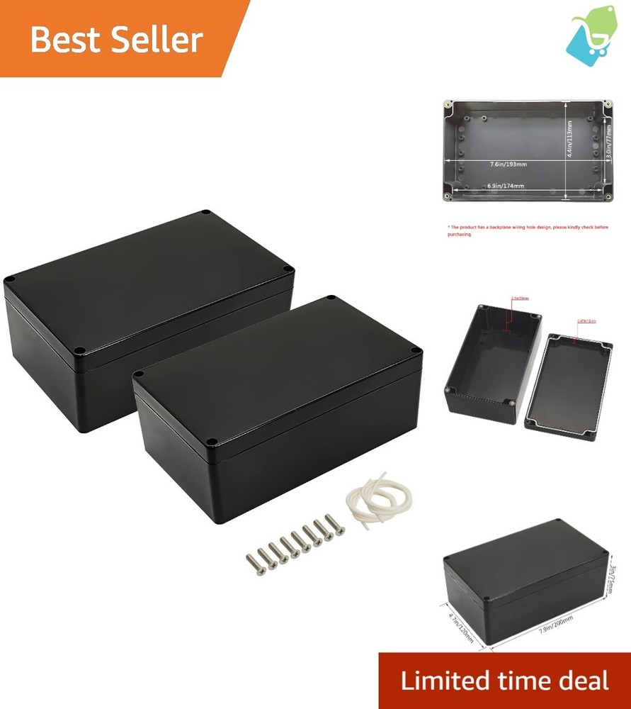 Durable IP65 Waterproof Electrical Box - Compact ABS Enclosure for Outdoor Use-image