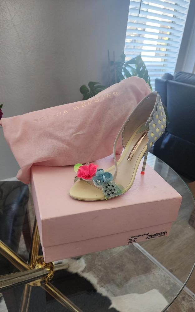 Sophia Webster Lilico Sequin Sandals Size US 7.5 38 EU 200 USD