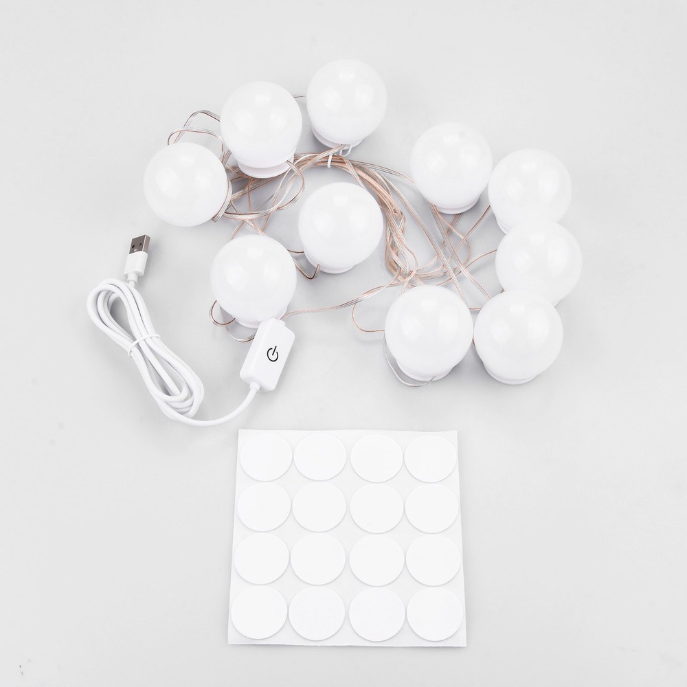 New Hollywood Style LED Vanity Mirror Lights Kit with 10 Dimmable Light Bulbs