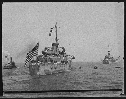 Photo:U.S.S. Oregon Battleship at Sea Aug 1898