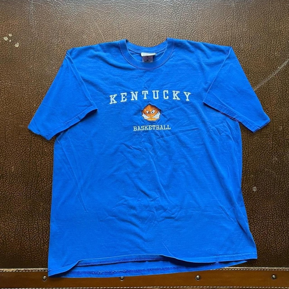 Vintage 2000s Kentucky Wildcats UK Basketball Shirt Mens XL Embroidered Y2K Blue