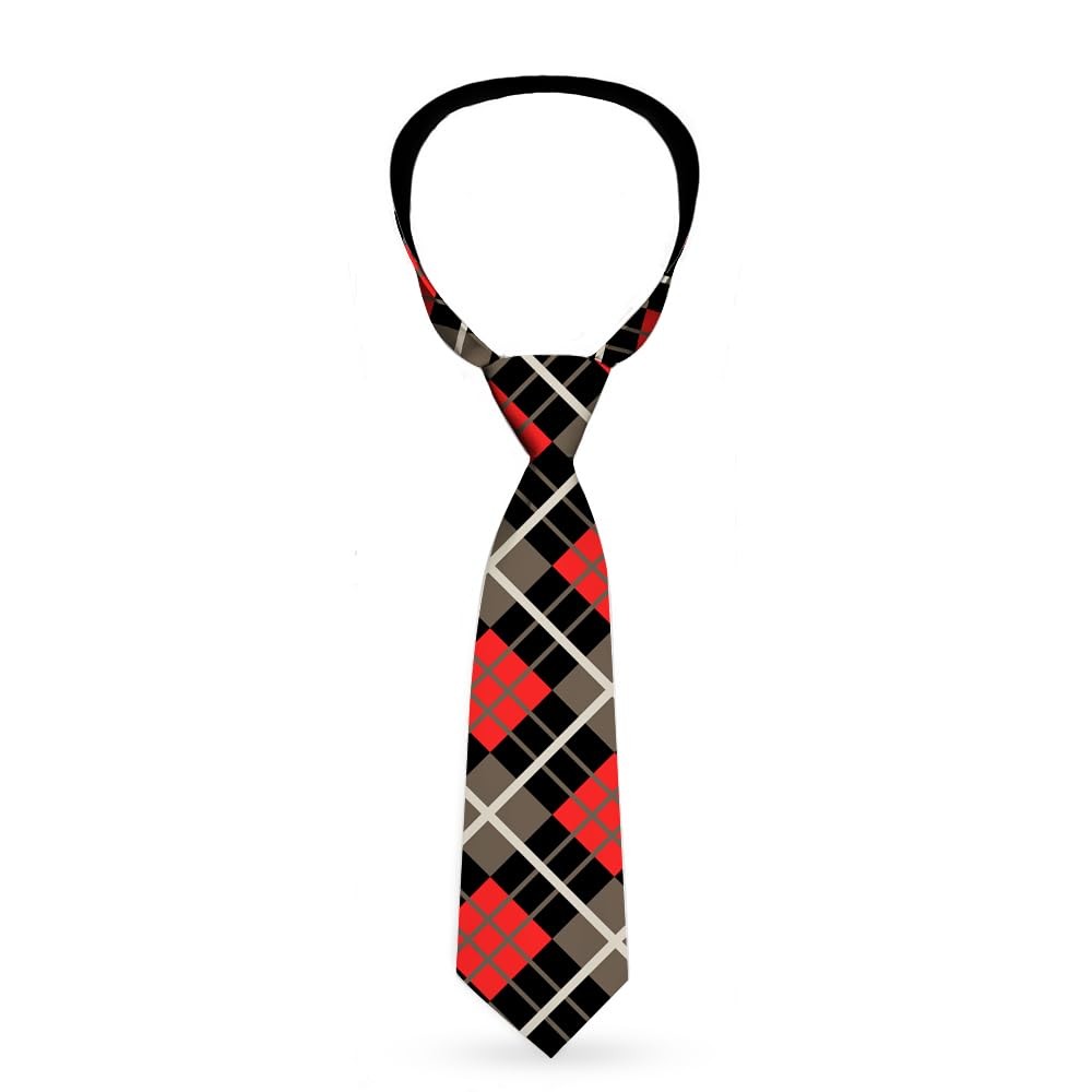 Necktie Standard - Argyle Black/Gray/Red ACC NEWAnother great item from Rarewaves USA | Free delivery!