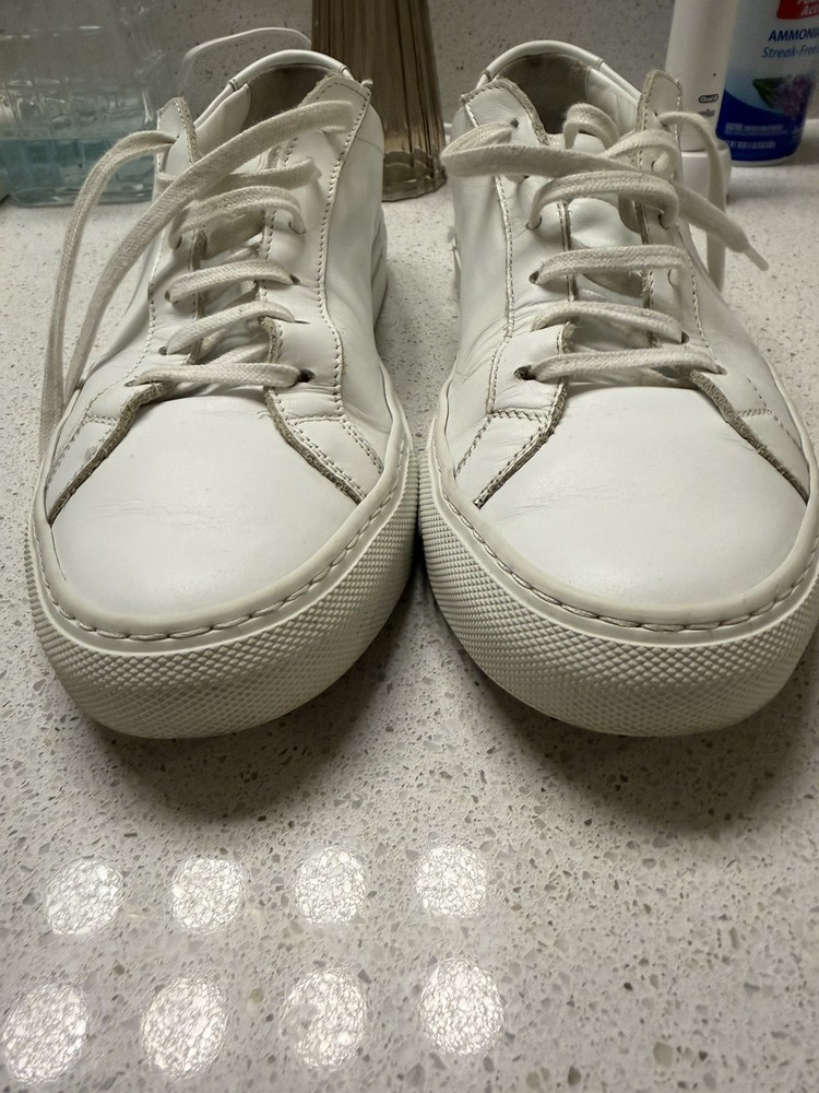 Common Projects Achilles Low Top Women’s Size EU 39 White Leather Sneakers-image