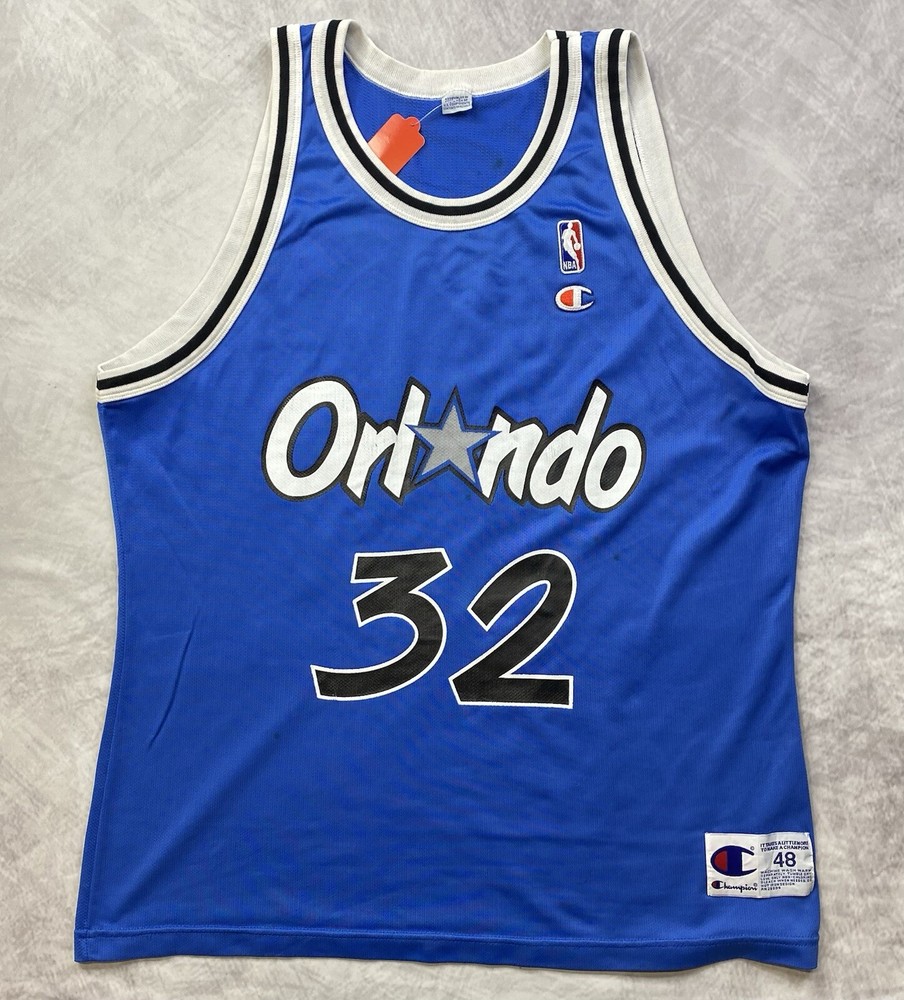 Vintage Champion Orlando Magic Shaquille O’Neal #32 Jersey Size 48 Blue