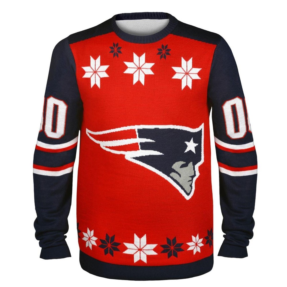 New England Patriots Team Jersey NFL Ugly Sweater Large