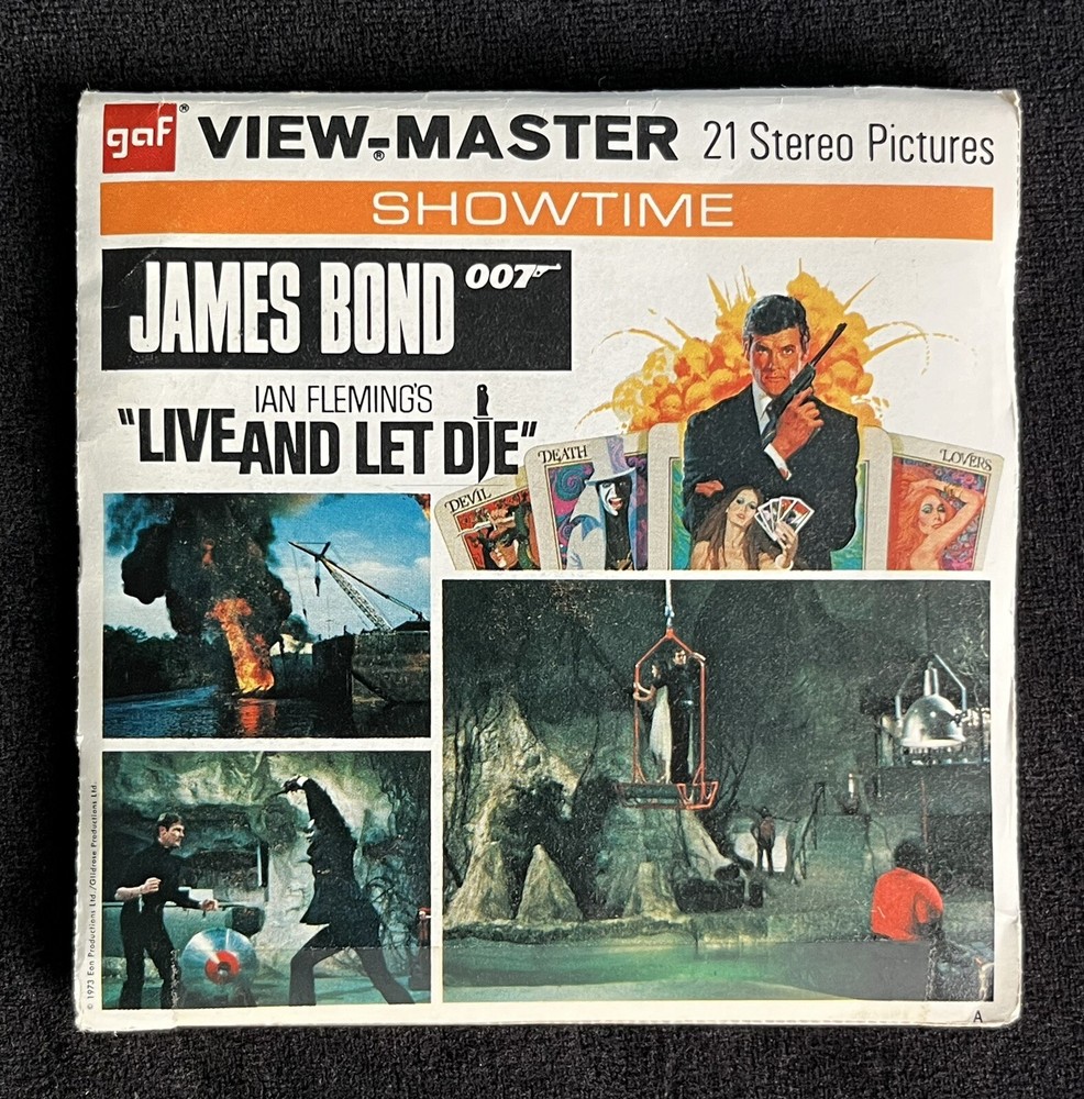 Viewmaster 3 Reels Set- James Bond 007 Live And Let Die Movie- GAF- B 393
