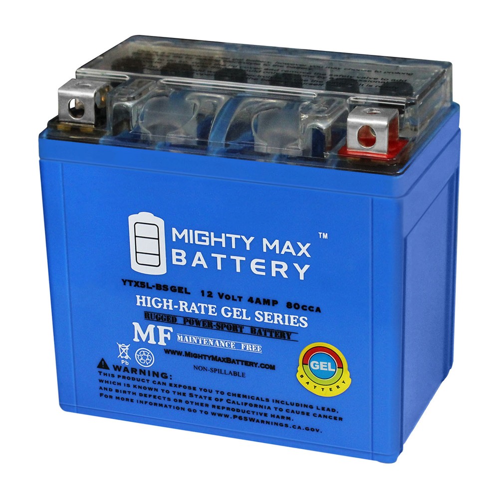 Mighty Max YTX5L-BS GEL Battery for TRX90 KFX KSF LT80 Z50 E-Ton Beamer 50