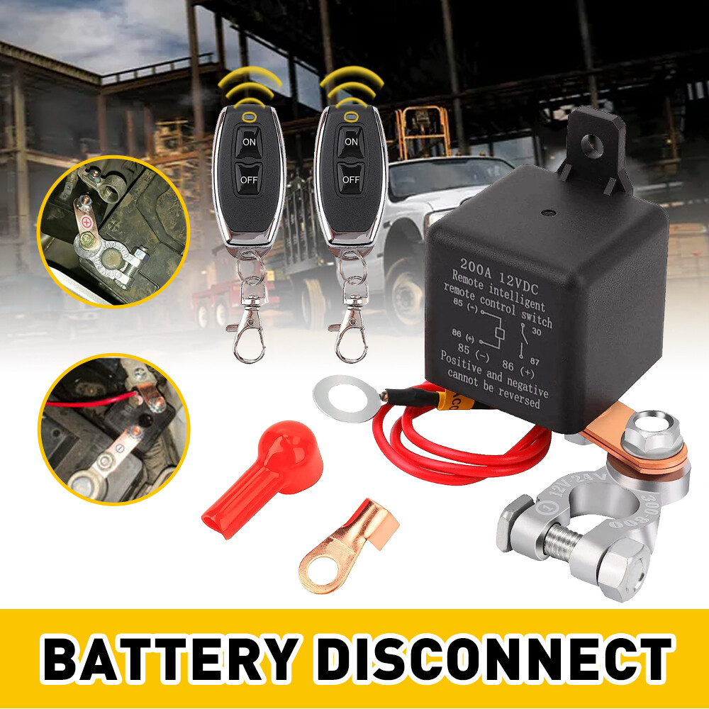 12V Battery Disconnect Isolator Switch with Remote Control for Cars