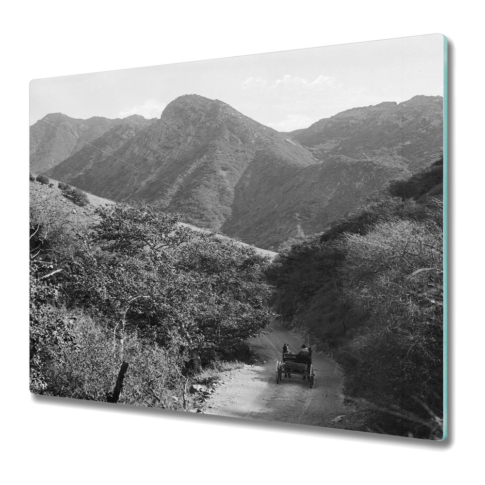 Tempered Glass Induction Ceramic Hob Cover Worktop Saver grey Hills 60x52