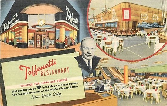 NY, New York City, Toffenetti Restaurant, Multi View, Curteich No. 5B-H224