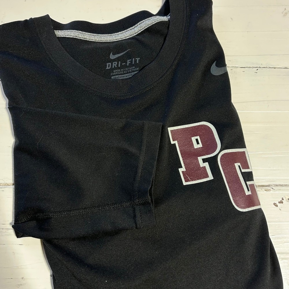 Nike Dri-FIT Mens Long Sleeve Shirt Black PC Graphic Performance Top Medium