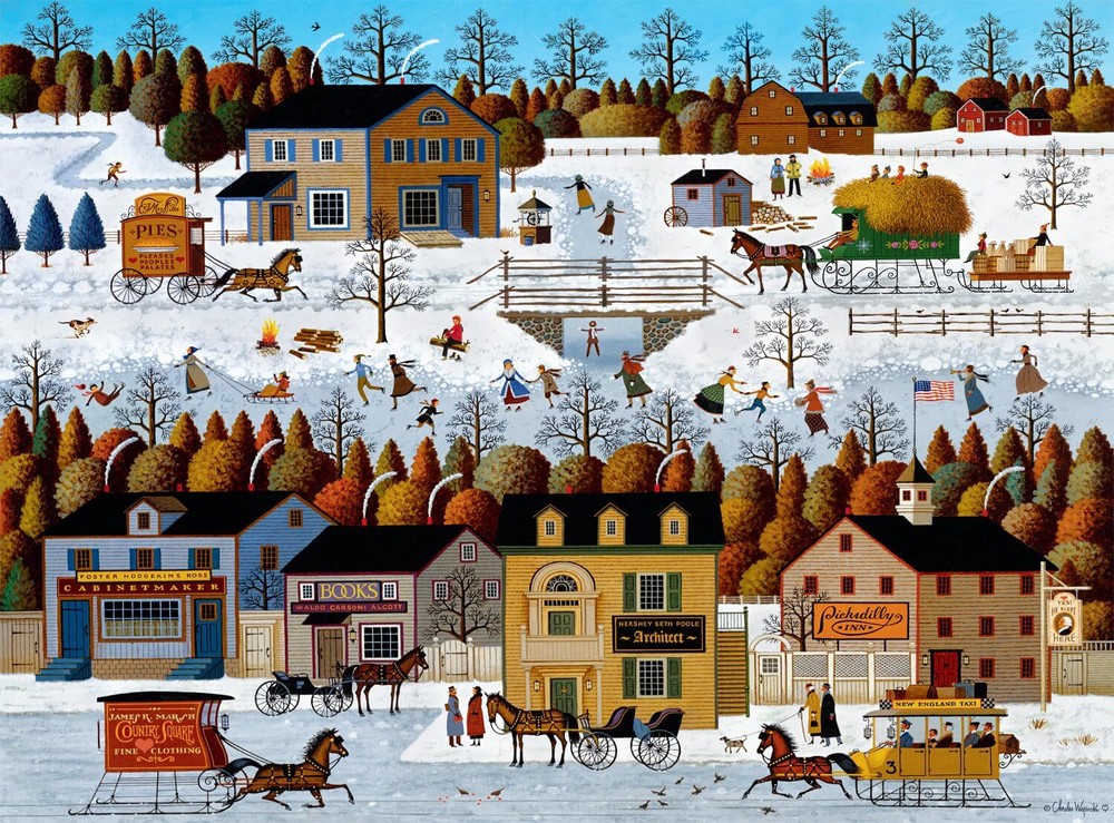 - Charles Wysocki - Windjammer Canal - 1000 Piece Jigsaw Puzzle for Adults Ch...