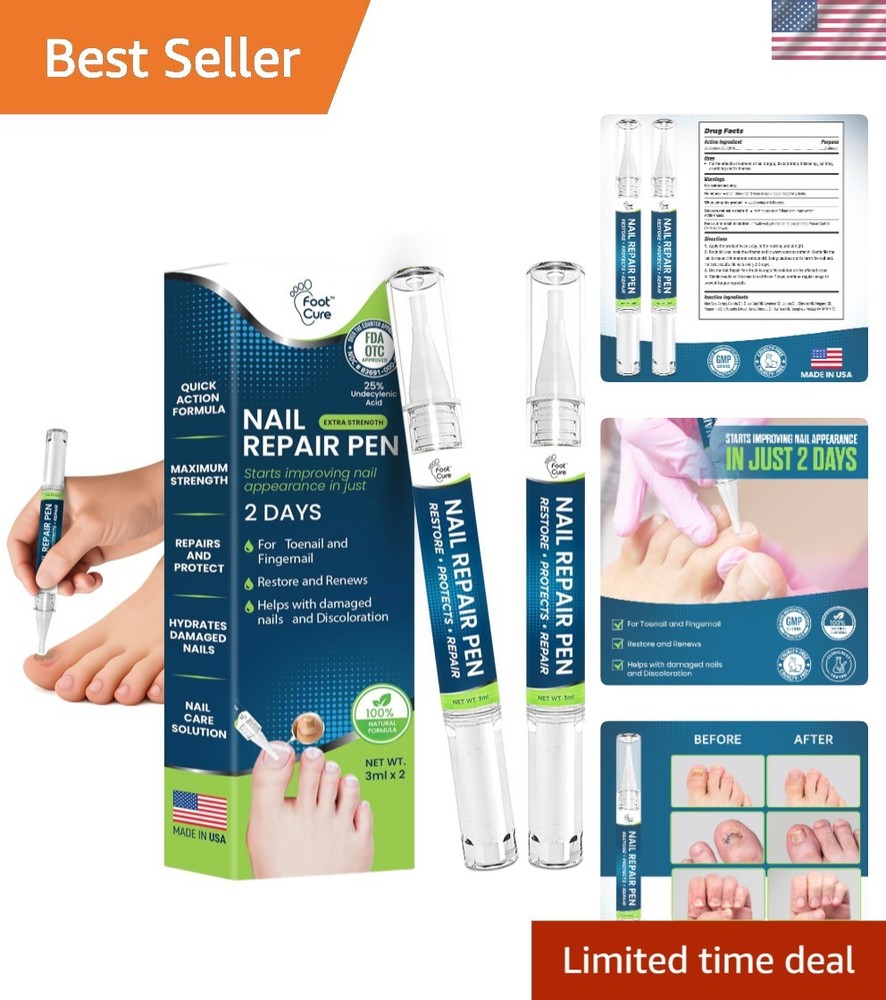 Nail Repair Pen with 25% Undecylenic Acid for Stronger Healthier Antifungal Nails
