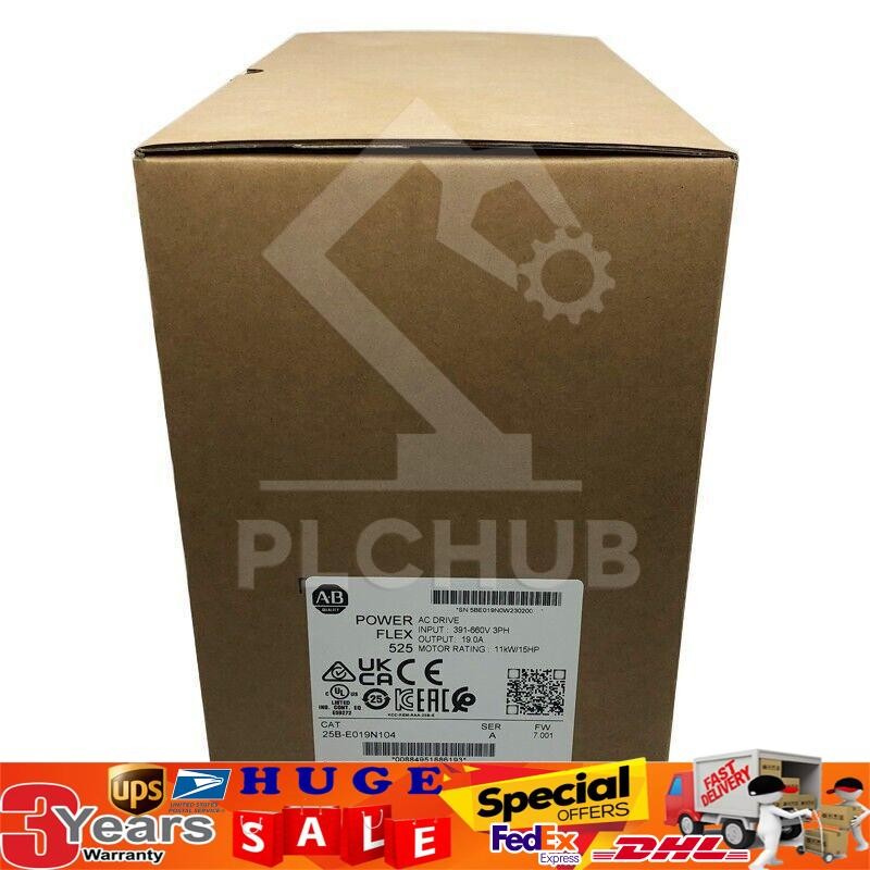 25B-E019N104 PowerFlex 525 11kW (15Hp) 660V AC Drive 25BE019N104 New in Stock