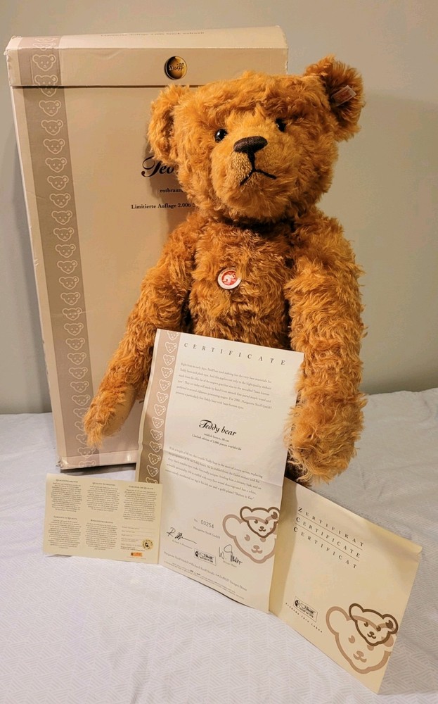 2006 Steiff Club Ltd Ed #254/2006 Red Brown Bear Growler 58cm (23