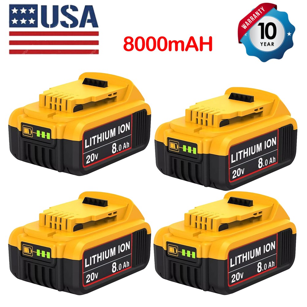 20V Max XR 8.0Ah Li-Ion Battery for DeWalt DCB206 DCB208 DCB200 Power Tools