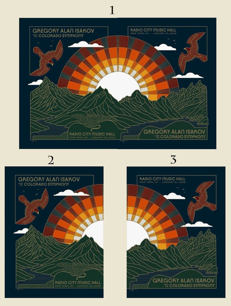 Gregory Alan Isakov Radio City Music Hall New York NY Jan 30th 31st, 2026 Poster