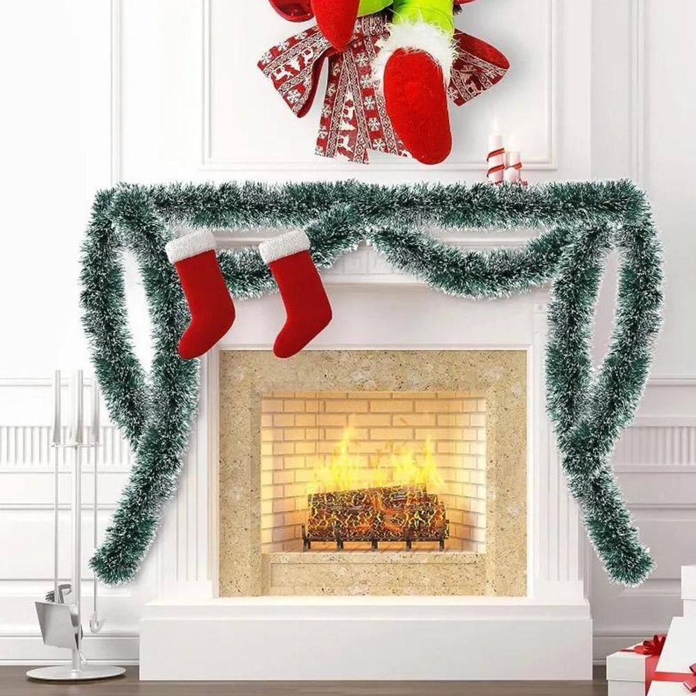 Christmas Tinsel Ribbons Cane Ribbon Garland Xmas Tree Hanging Pendent Orna Z9L4