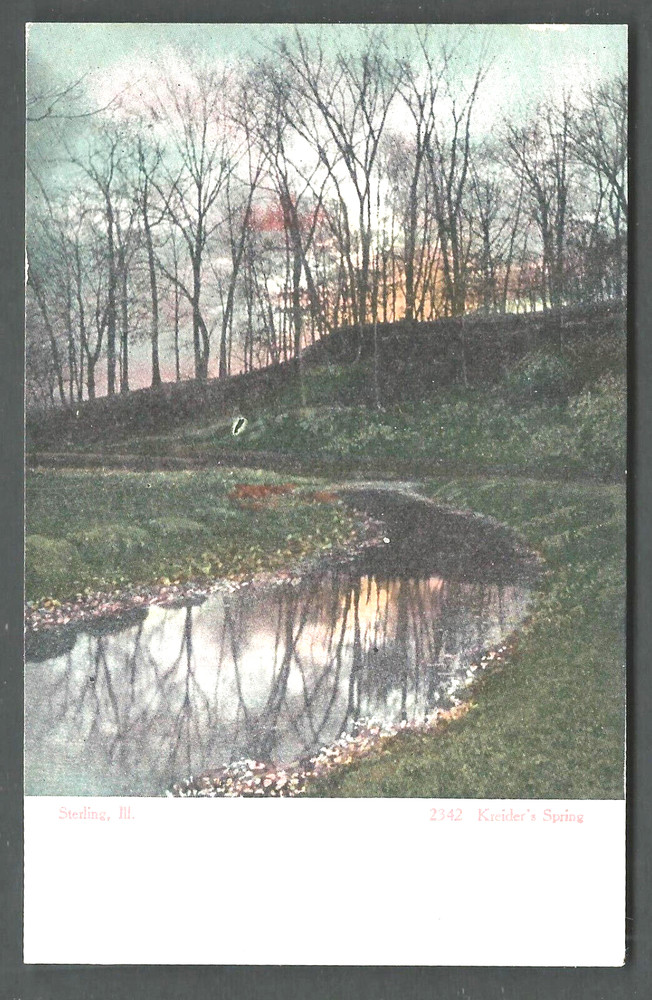 STERLING ILLINOIS Elkhorn Creek c. 1900 Curt Teich Undivided Back Postcard