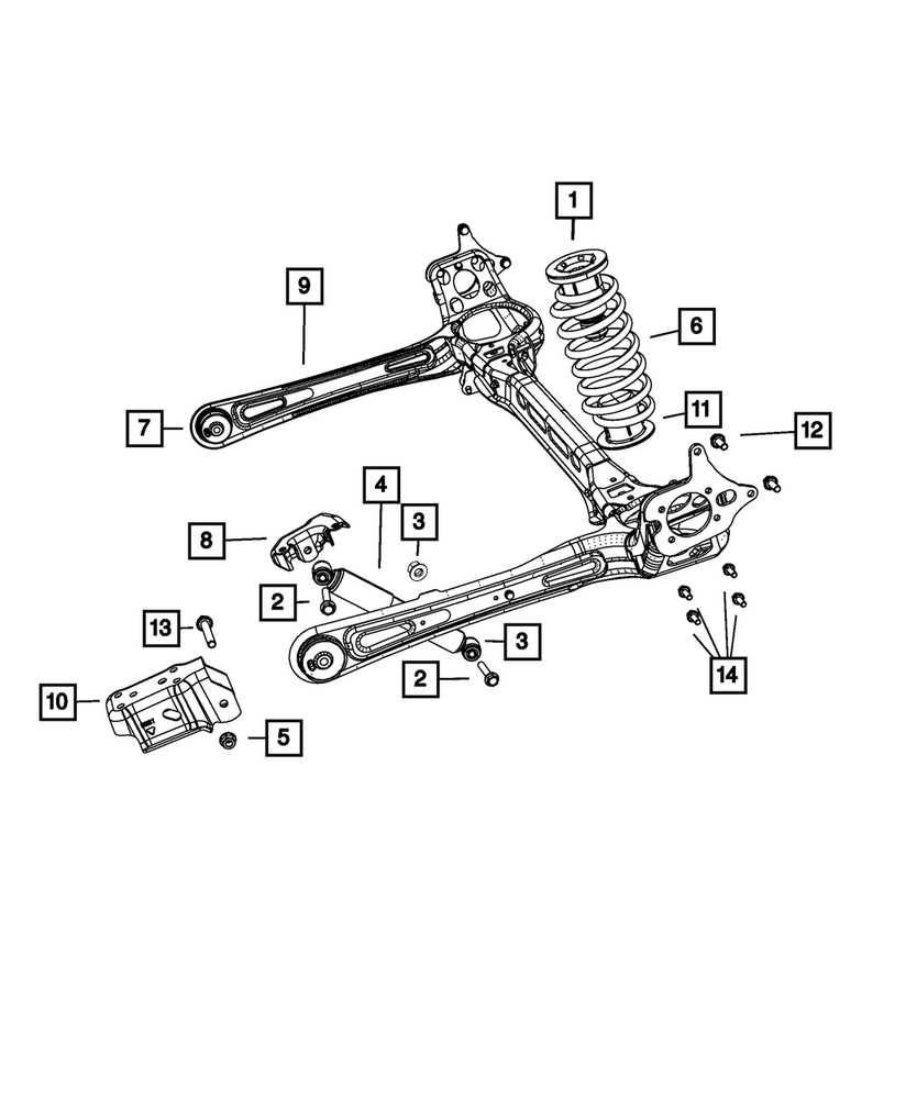 Genuine Mopar Suspension Shock Absorber Kit 68092726AA