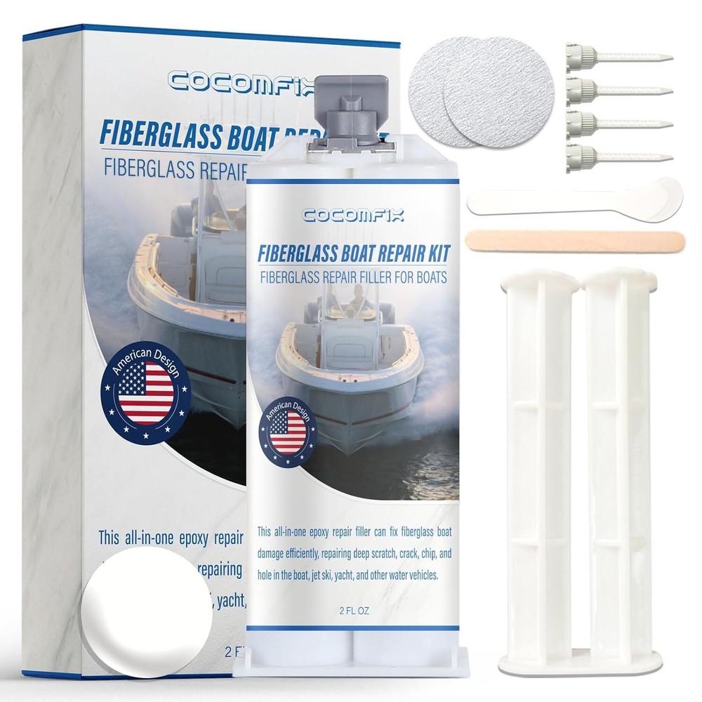 Boat Gel Coat & Fiberglass Repair Kit in White - Marine Grade