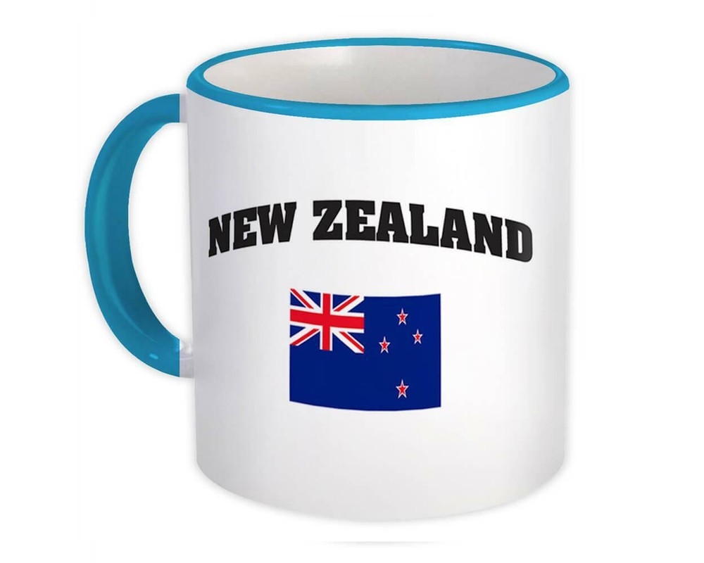 Gift Mug : New Zealand Flag Chest Zealander Expat Country