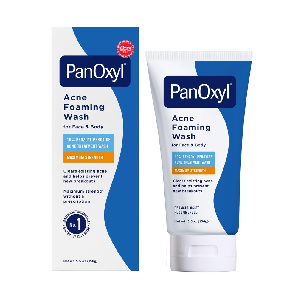 10% Benzoyl Peroxide Acne Foaming Wash Maximum Strength 5.5oz Cleanser NEW
