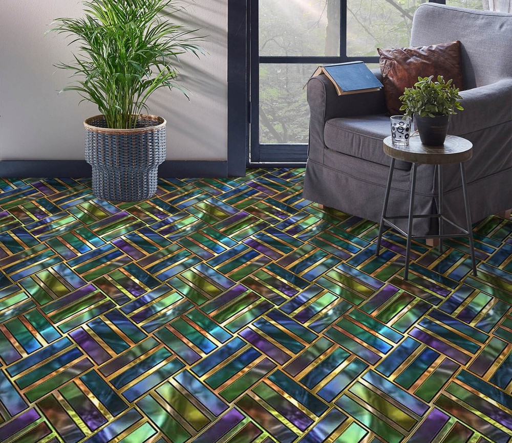 3D Colored Tiles SKE1578 Floor WallPaper Print Decal Epoxy Floor Deco Kay