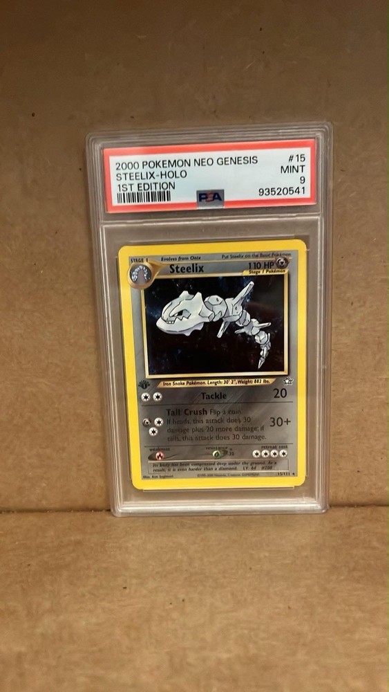 Steelix 1st Edition Holo Neo Genesis 2000 English PSA 9 Card 15/111