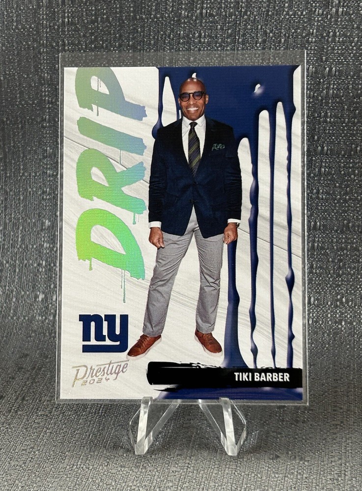 2024 Prestige Football Tiki Barber Drip - SSP Insert #D-TBR New York Giants