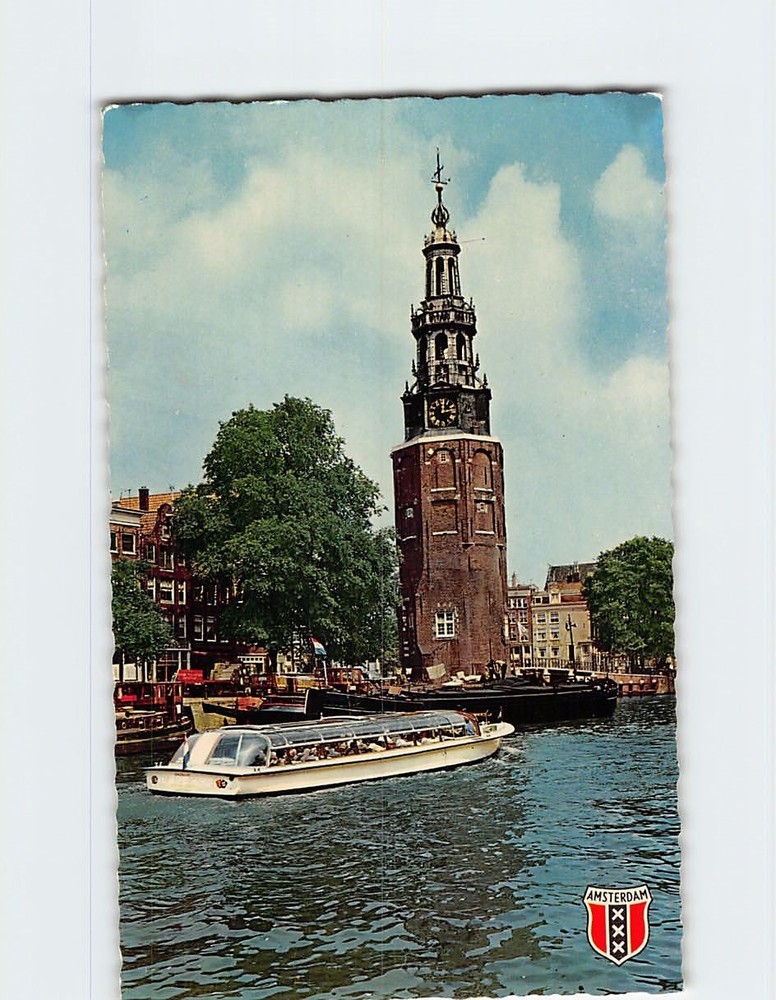 Postcard Montelbaanstoren Amsterdam Netherlands