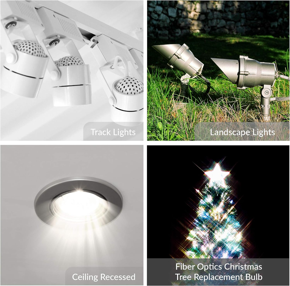 LED MR11 Flood Light Bulbs (4 Pack) 12V 3W 20W Halogen 2-Pin 240Lm for Landsc...