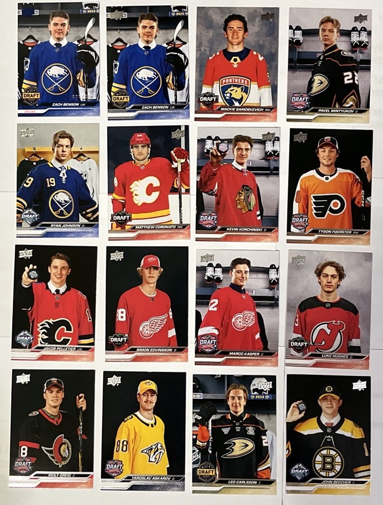 23/24 UD Ext.Series-Lot Of 16 Draft Day RC-C/W 1 Deluxe # Card-See Details