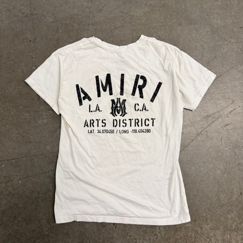 Amiri Arts District LA CA Graphic T-Shirt White Mens Large Premium Fit