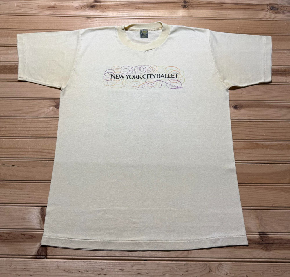 Vintage 80s 90s New York City Ballet Swirl Dancer Single Stitch Shirt Size Large