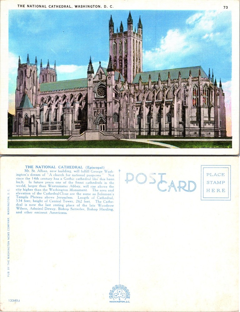 The National Cathedral Washington District of Columbia DC Postcard