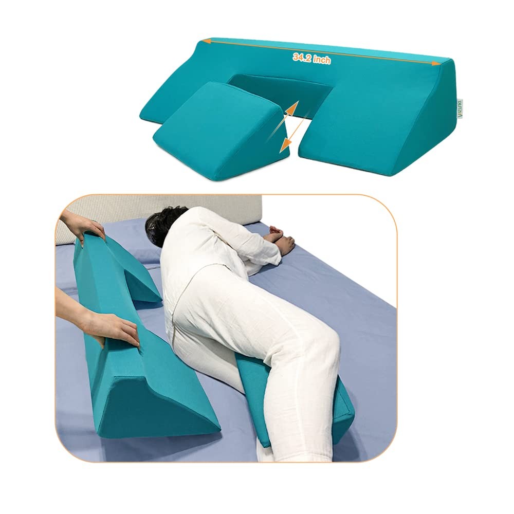 Bedsore Prevention Wedge Pillow for Side Sleepers and Pressure Relief