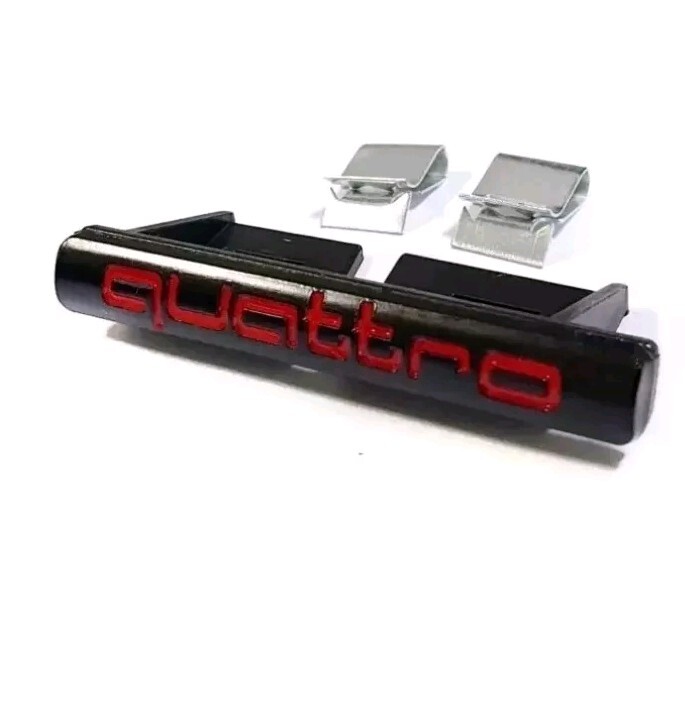 Metal Emblem, Badge, Stamp, Logo On The Grille Quattro For Audi A1 A3 A4