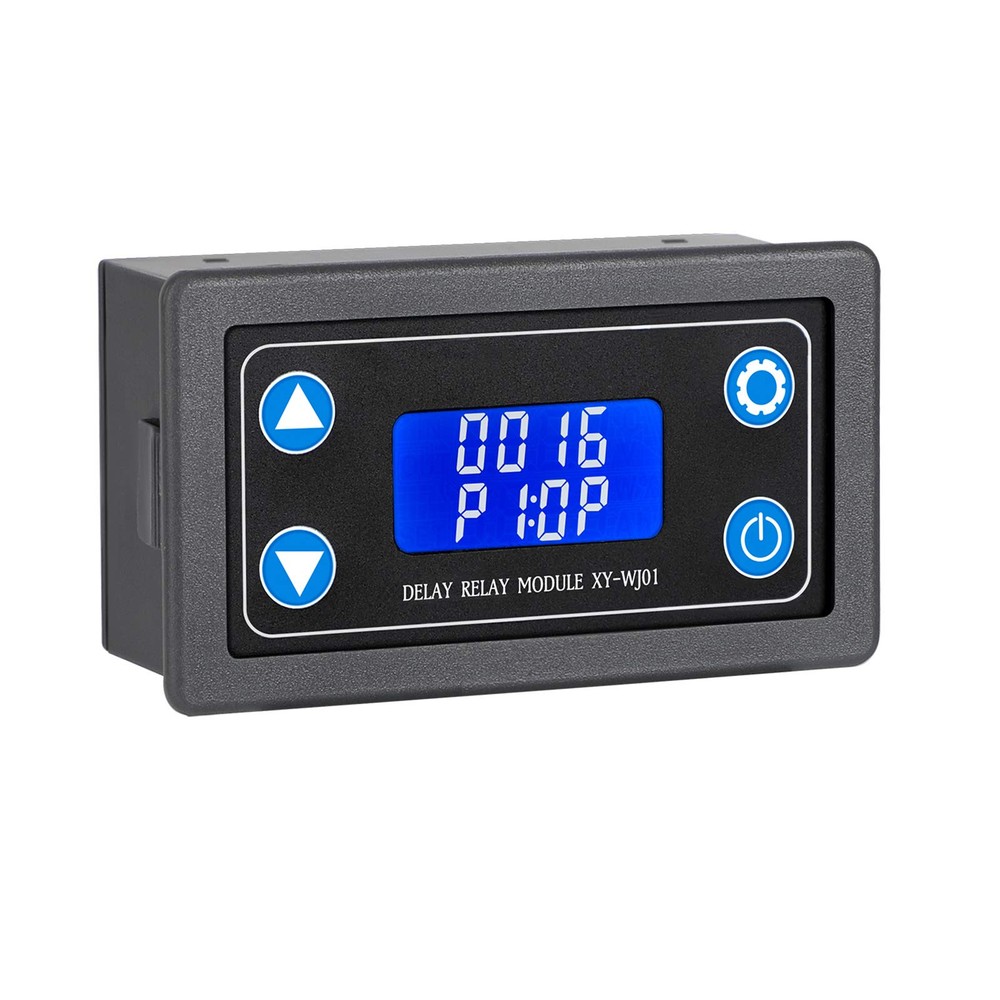 Delay Relay Module, DC 6-30V Timer Relay 12V 24V 0.01s-9999min 50mA Digital T...