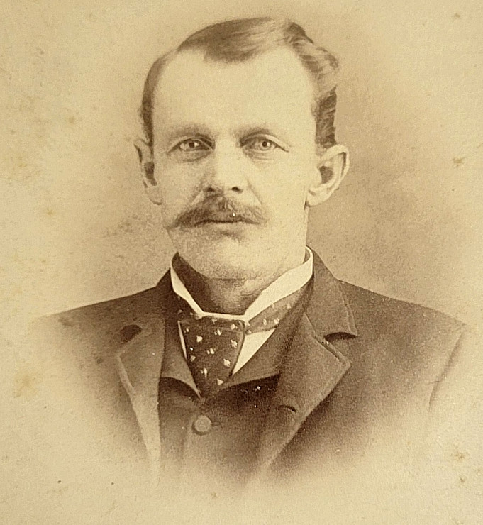 Angola Indiana Portrait Of Man Suit Coat Tie Mustache Vintage Cabinet Card Photo