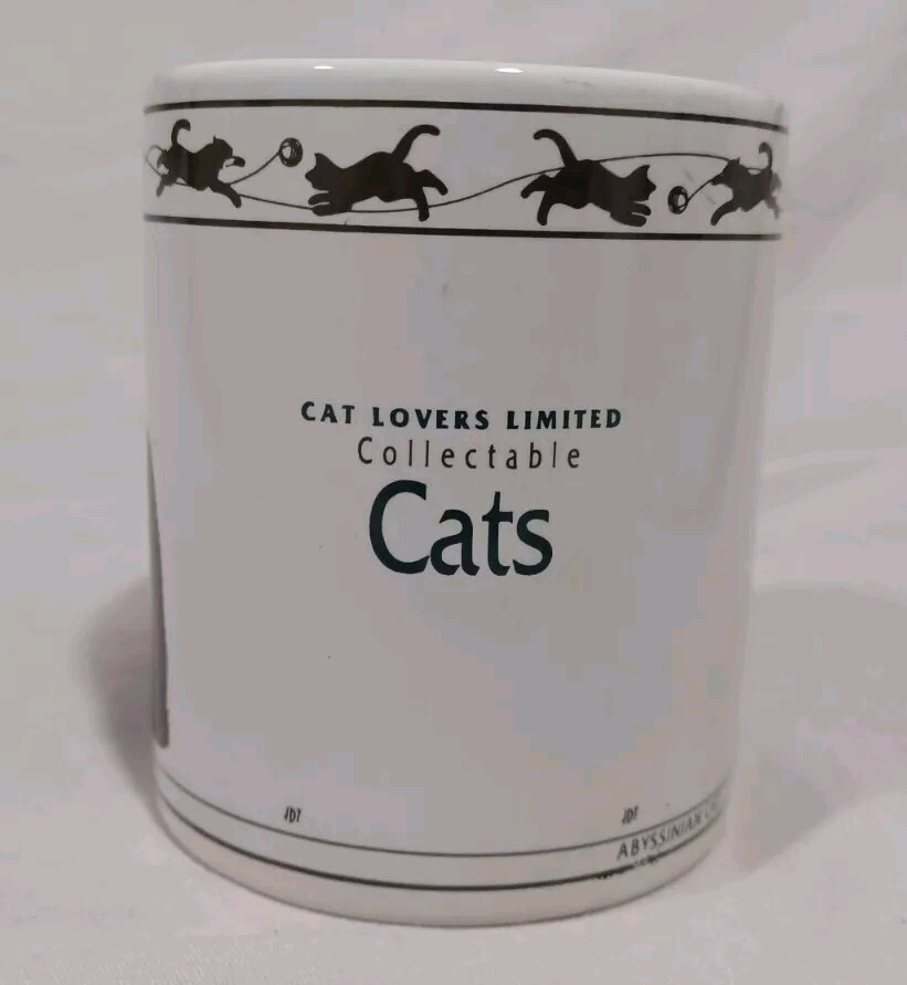 Cat Lover's Limited Collectible Cats - Abyssinian & Tabby Siberian Ceramic Mug