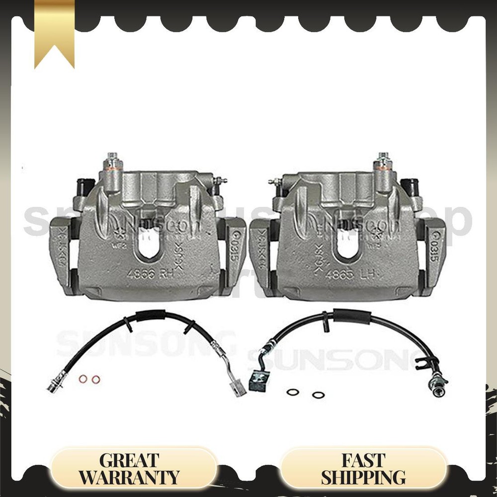Front Brake Hose Line wtih Calipers Fits 2016 Jeep Grand Cherokee