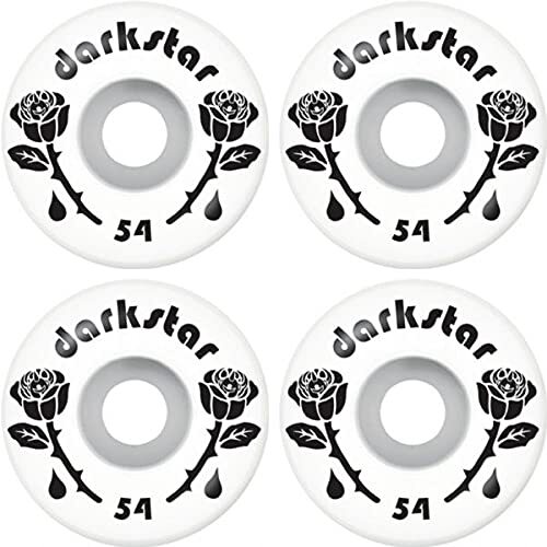 Darkstar Skateboards Forty White/Black Skateboard Wheels - 54mm 99a (Set of 4)
