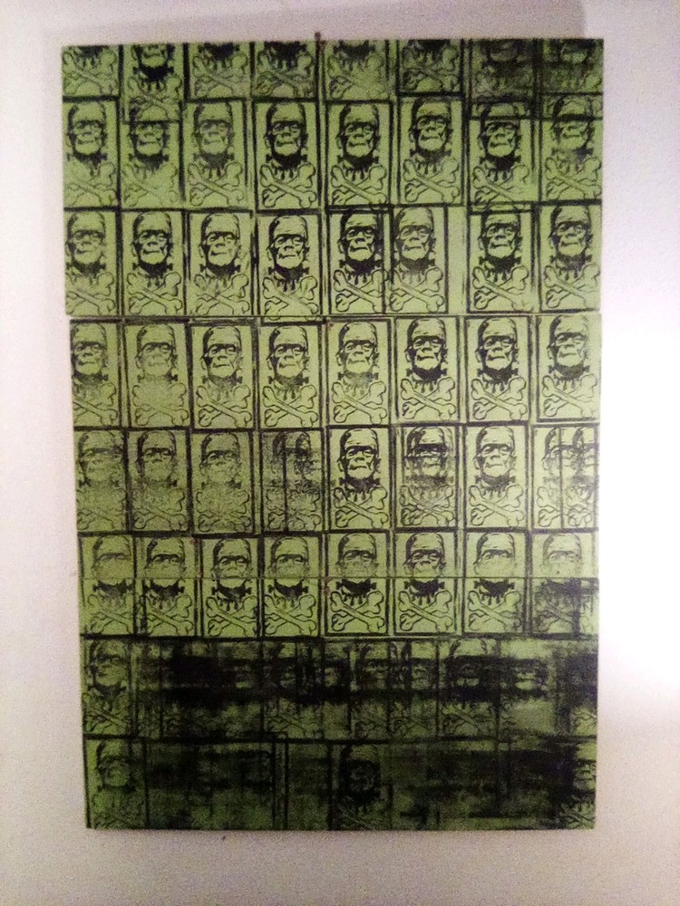 Original Painting Graffiti Abstract Art Signed by Artist Rare Modern Large Piece-image