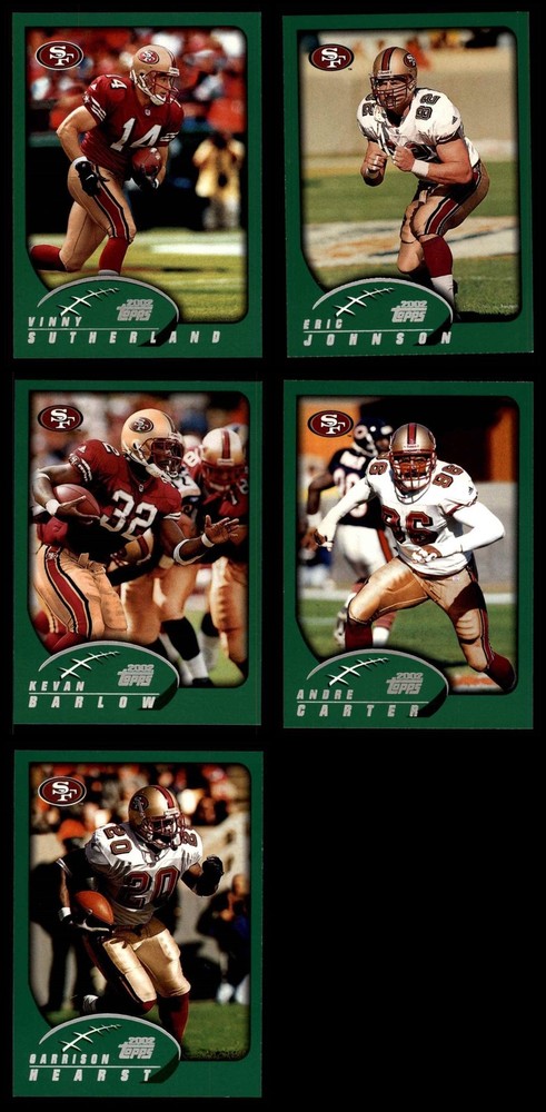 2002 Topps 49ers Almost Complete Team Set 8 - NM/MT 7175227 (7 / 10 cards)