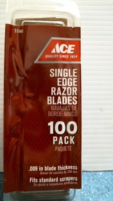 100-Pack ACE Single Edge Razor Blades (11140) with Free Shipping-image