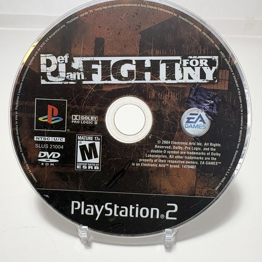 BROKEN/NOT WORKING Def Jam Fight for NY Playstation 2 PS2 Loose DISC ONLY AS IS