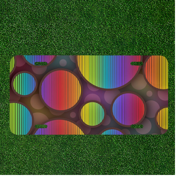 Custom Colorful Abstract Personalized Car License Plate