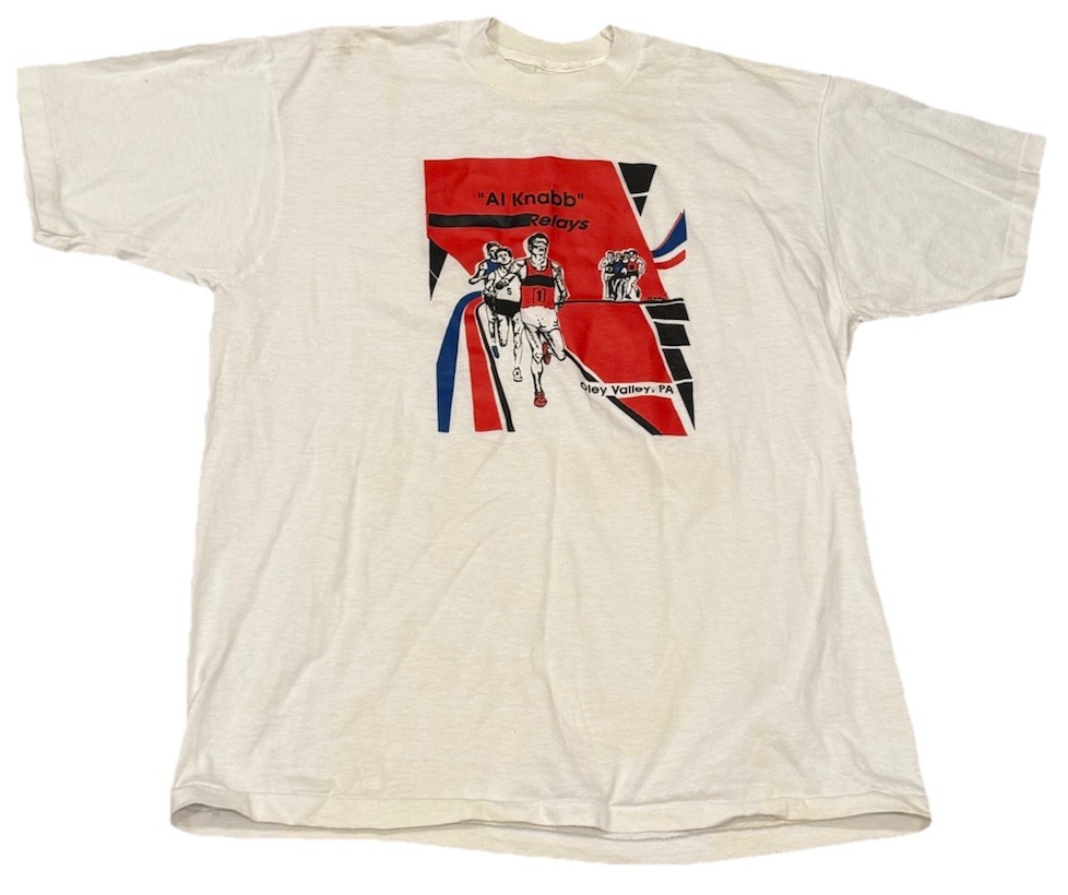 Vintage 90s Al Knabb Relays Fruit Of The Loom BEST Men’s Tee Shirt Size XL Race
